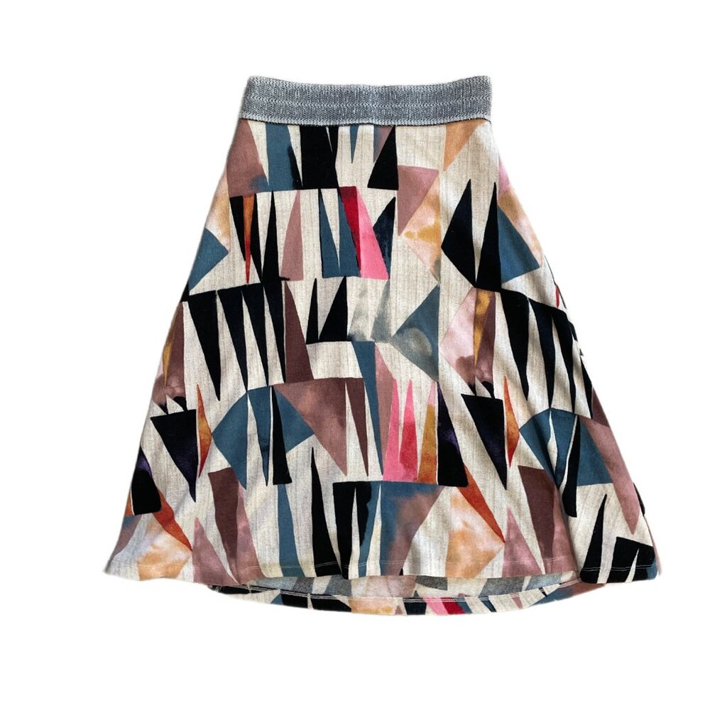 ANTHROPOLOGIE || Marini Wrap Skirt Vanessa Virginia Multi-color Geometric - Picture 6 of 10